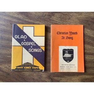 LOT of 2: 1946 CHRISTIAN YOUTH AT SONG- Boston 1939, GLAD GOSPEL SONGS Vom Bruch